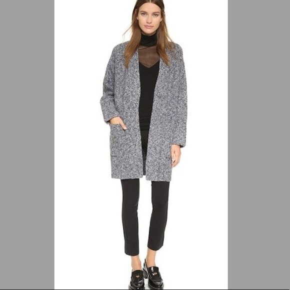 Rag Bone Diana Wool Blend Sweater Coat 